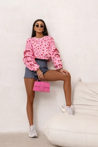 bluza W KWIATY róż la balancia.webp
