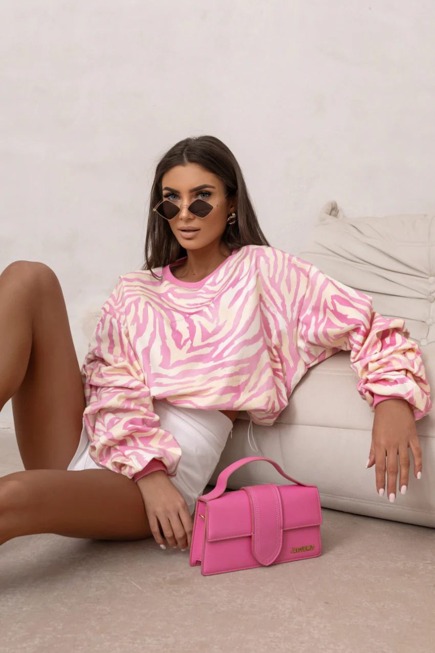 bluza zeberka róż la balancia.webp