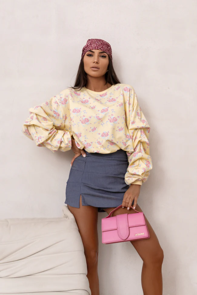 bluza W KWIATY żółty la balancia 3.webp